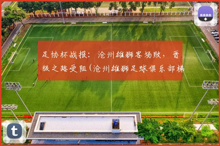 足协杯战报：沧州雄狮客场败，晋级之路受阻(沧州雄狮足球俱乐部梯队试训)